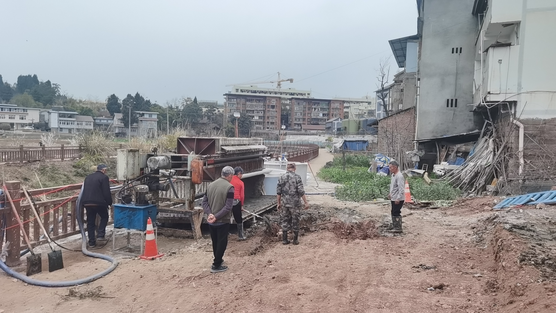 四川资阳市中和中学河道疏浚废水处理压滤机项目